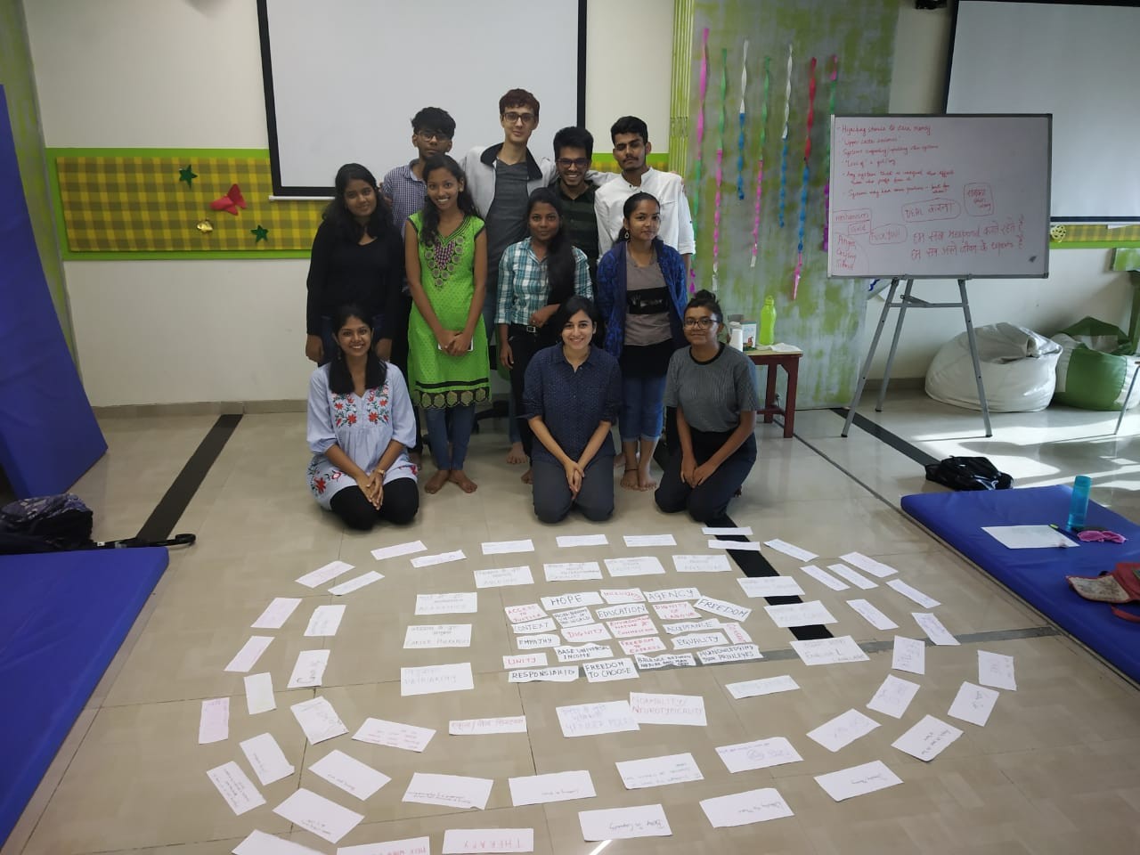 The whole group during the gathering at Ummeed Training Centre, Mumbai.(From left to right: Shweta, Kavya, Rohan, Pranali, Jai, Sneha, Rahim, Hritnay, Babli, Jaya and Yashna)