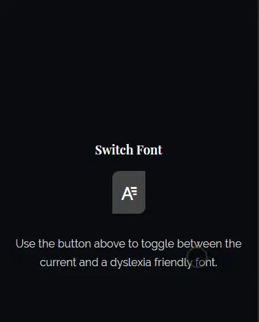 Dyslexia Mode Button