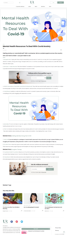 Mental Health Resources To Deal With Covid Anxiety