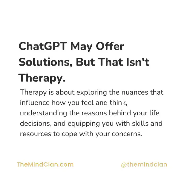 ChatGPT Cannot Replace Therapy | Quick Bites | TheMindClan.com