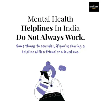 Mental health helplines in India don't always work. | Image