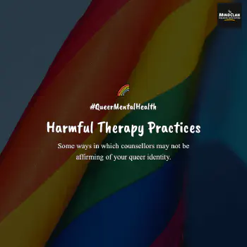 Queer & Trans* Mental Health: Harmful Therapy Practices | Image